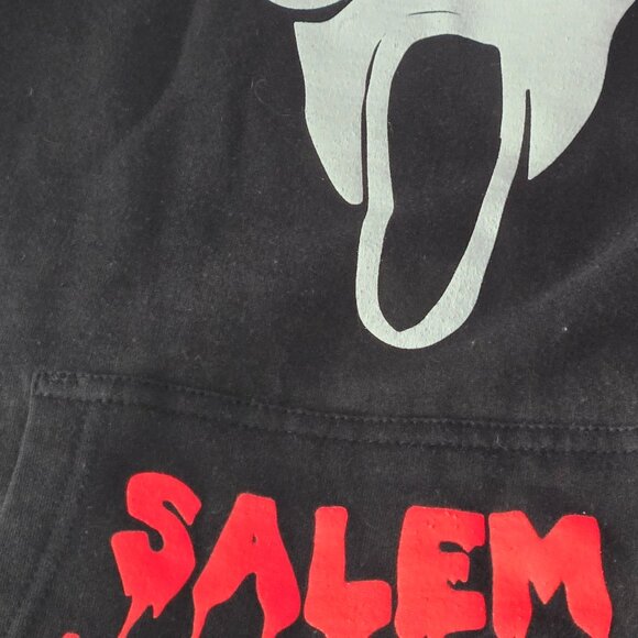 Halloween Salem Massachusetts Merch  black Scream mask  Hoodie Ghostface Scary M - Picture 9 of 11